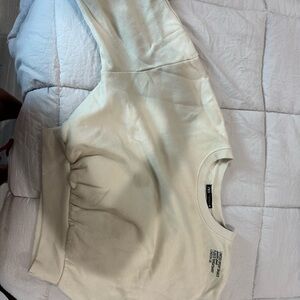 Zara Off-White Fleece Sweatshirt